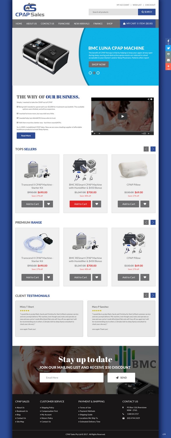 Web Design by pb for CPAP Sales Pty Ltd | Design #13920707