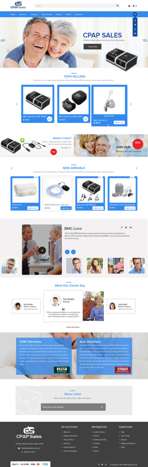 Web Design by e2developers for CPAP Sales Pty Ltd | Design #13976106