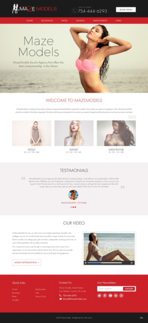 Web Design by pb for MazeModels.com | Design: #13918983