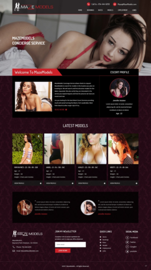 Web Design by pb for MazeModels.com | Design: #13920739