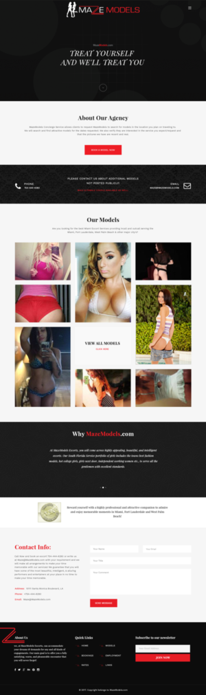 Web Design by Drexen for MazeModels.com | Design: #13931573