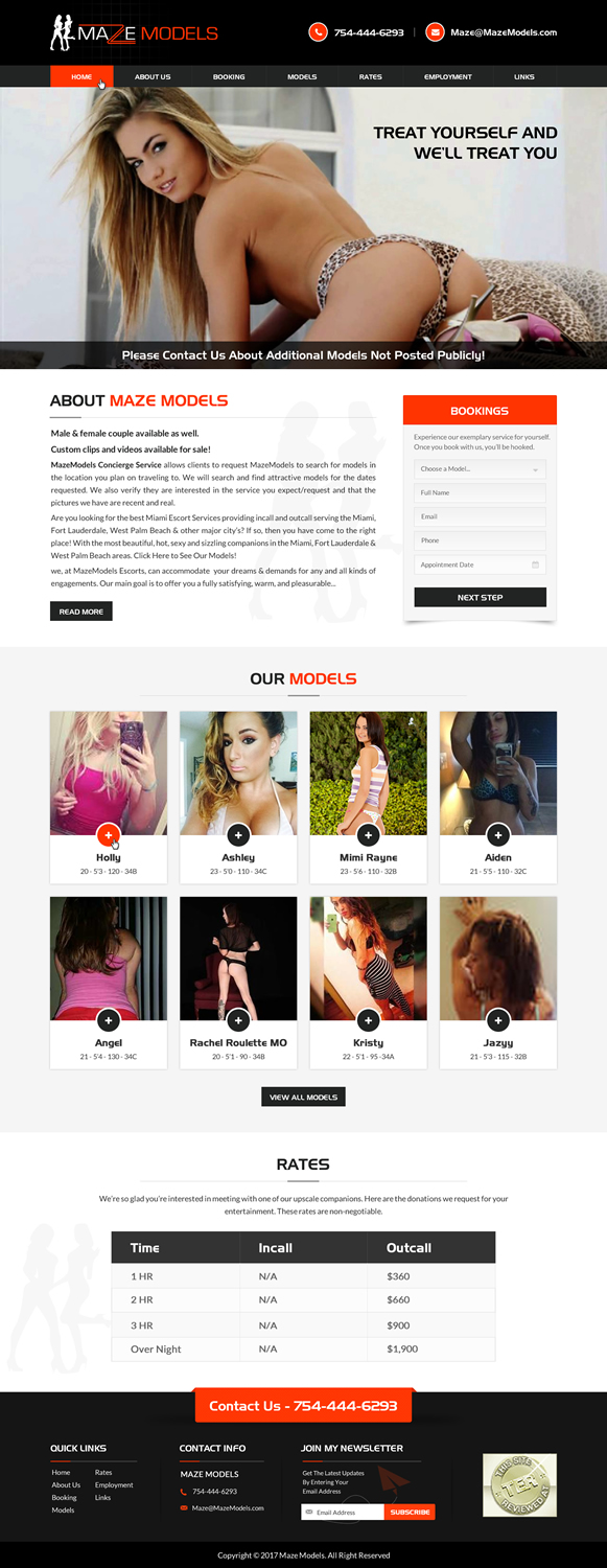 Web Design by jdv for MazeModels.com | Design #13909478