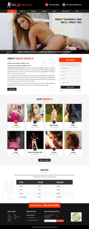 Web Design by jdv for MazeModels.com | Design: #13909478