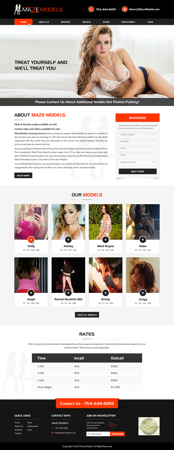 Web Design by jdv for MazeModels.com | Design #13909479