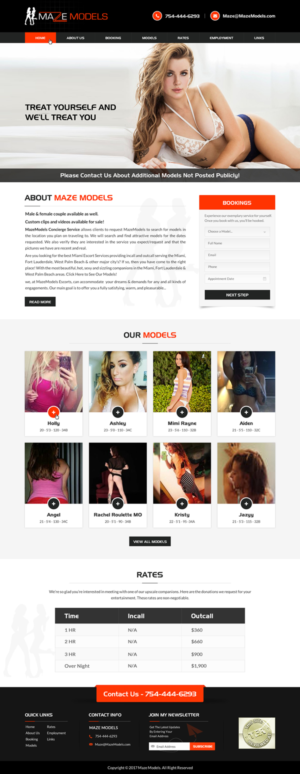 Web Design by jdv for MazeModels.com | Design: #13909479