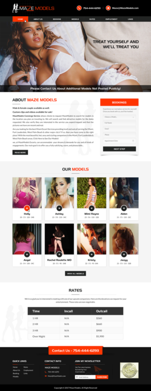 Web Design by jdv for MazeModels.com | Design: #13909480