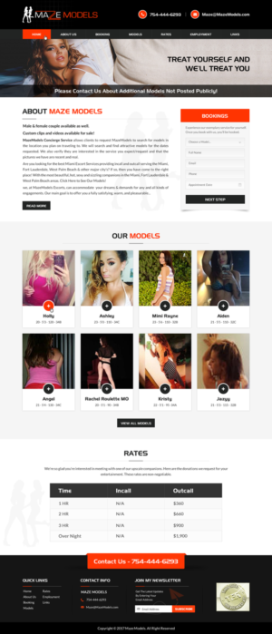 Web Design by jdv for MazeModels.com | Design: #13941500