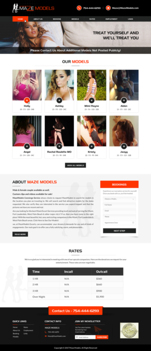 Web Design by jdv for MazeModels.com | Design: #13941807