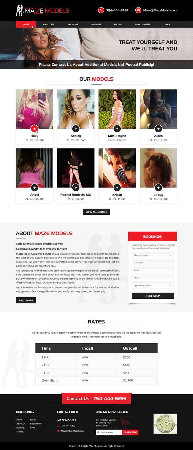 Web Design by jdv for MazeModels.com | Design: #13941909