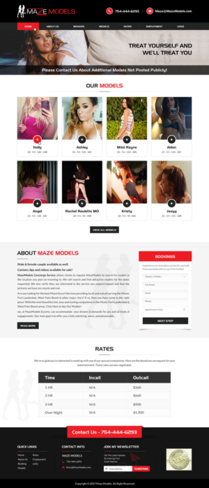 Web Design by jdv for MazeModels.com | Design: #13941909