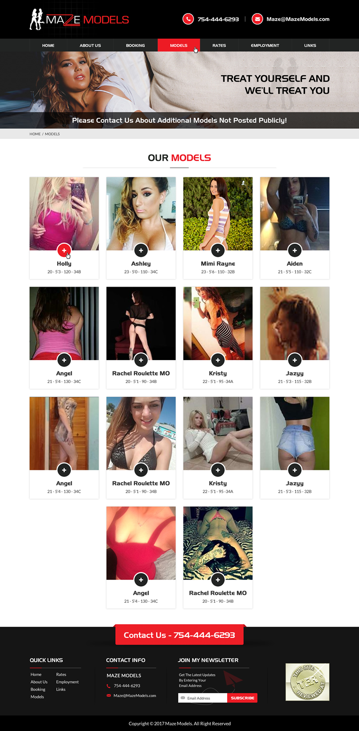 Web Design by jdv for MazeModels.com | Design #13950551