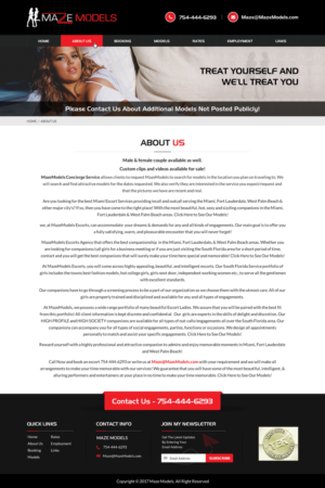 Web Design by jdv for MazeModels.com | Design: #13950552
