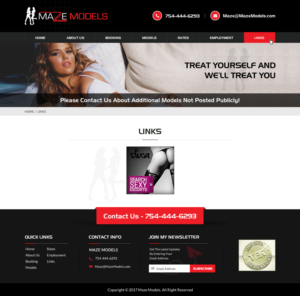 Web Design by jdv for MazeModels.com | Design: #13950562
