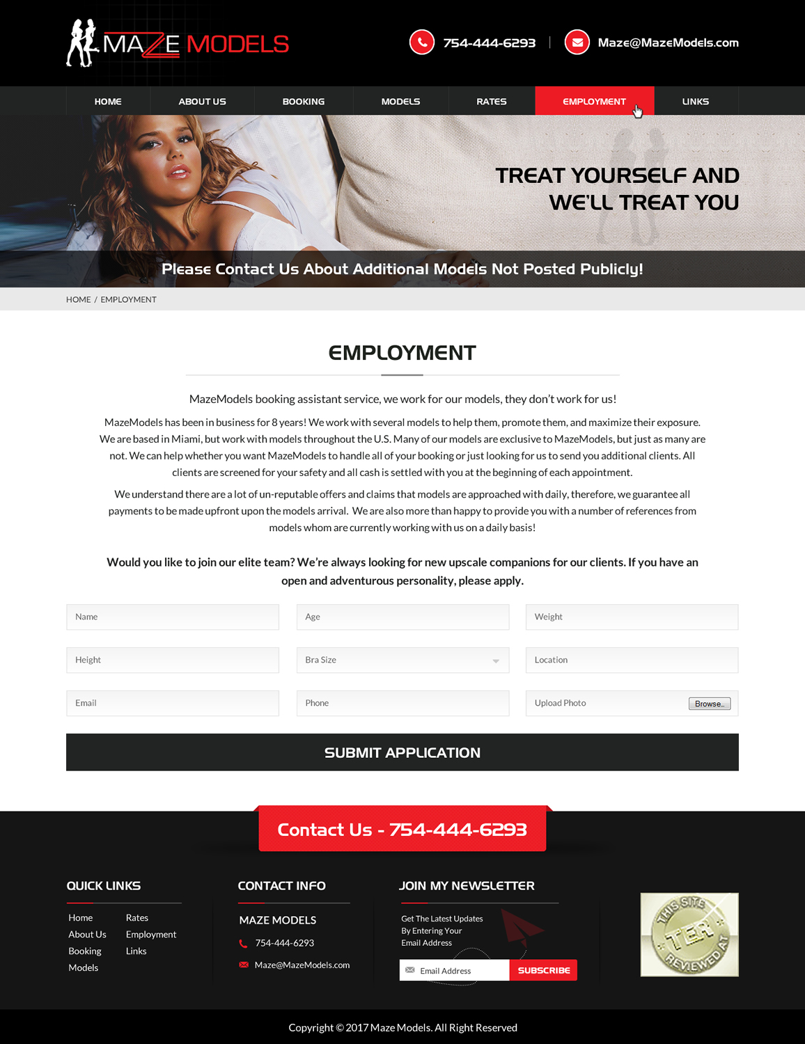 Web Design by jdv for MazeModels.com | Design #13950697