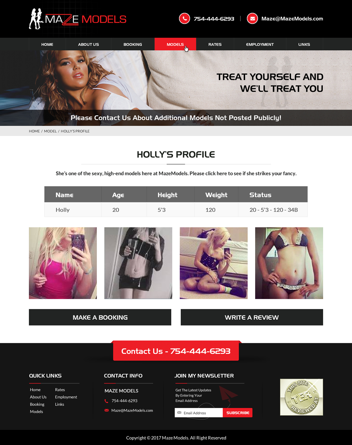 Web Design by jdv for MazeModels.com | Design #14535913