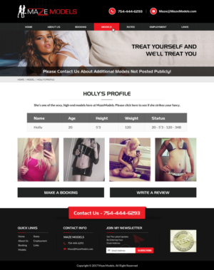 Web Design by jdv for MazeModels.com | Design: #14535913