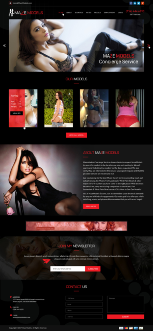 Web Design by Shayona for MazeModels.com | Design: #13933754