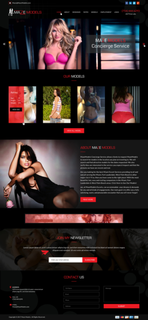Web Design by Shayona for MazeModels.com | Design: #13933755