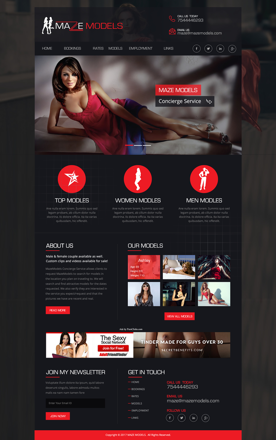 Web Design par Shayona pour MazeModels.com | Design #13934177