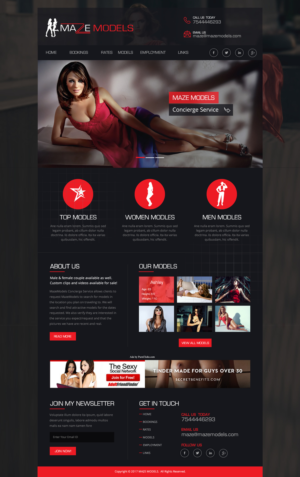 Web Design par Shayona pour MazeModels.com | Design #13934177