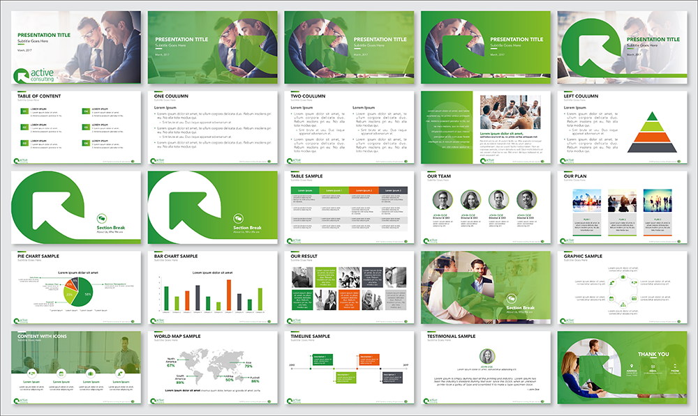 PowerPoint Design by Flatmilter for Active Consulting Ltd | Design #13979513
