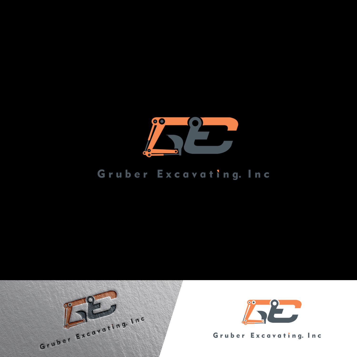 Logo Design by potonk for Gruber Excavating | Design #14191879