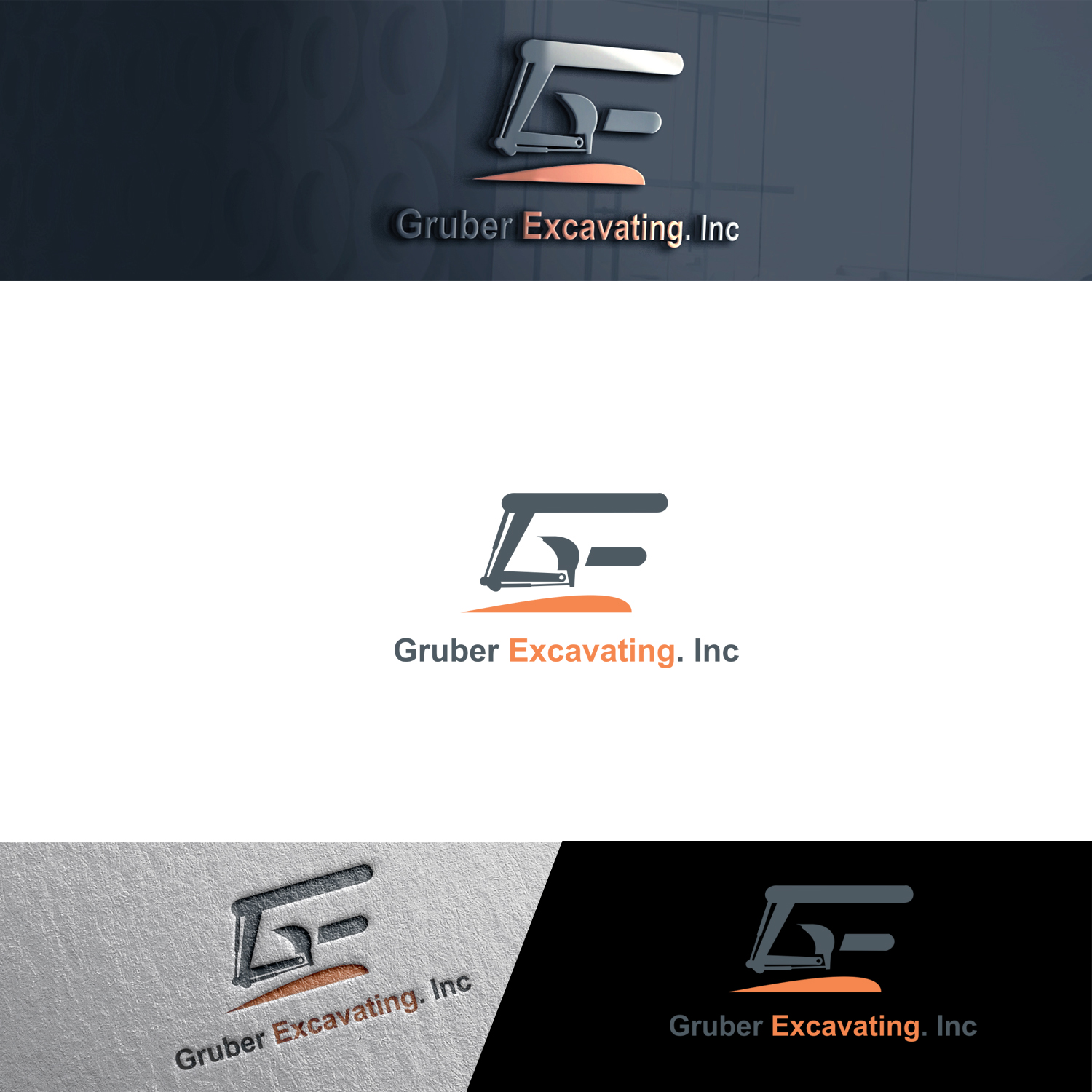Logo Design by potonk for Gruber Excavating | Design #14205421