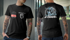 Facility training t shirt that incorporates all 3 elements of strength | T-shirt Design by 99.degree