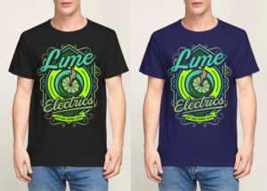 Retro/Vintage t-shirt // a design that pops and stand out on a dark shirt incorporating the logo  | Diseño de Camiseta por CREARTIVE