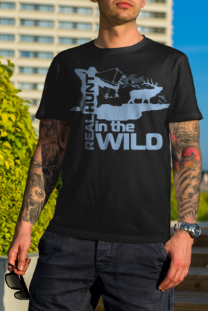 Tshirt for hunters who like the wild places and who are happy to hunt alone  | T-shirt Design by Kero