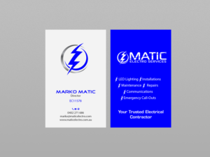 Design de Carte de Visite par Creations Box 2015 pour Matic Electro Services | Design : #13909010