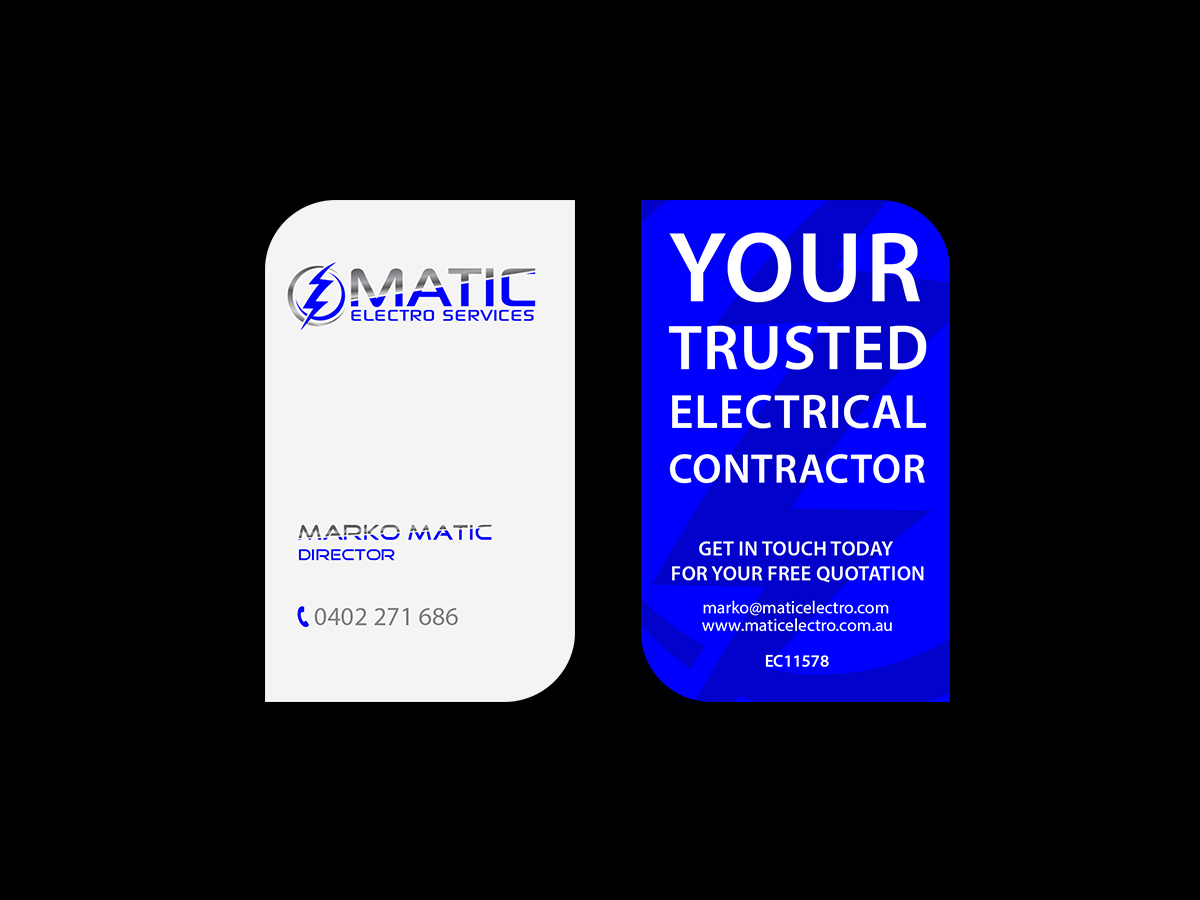 Diseño de Tarjeta de Presentación por Creations Box 2015 para Matic Electro Services | Diseño #13909792