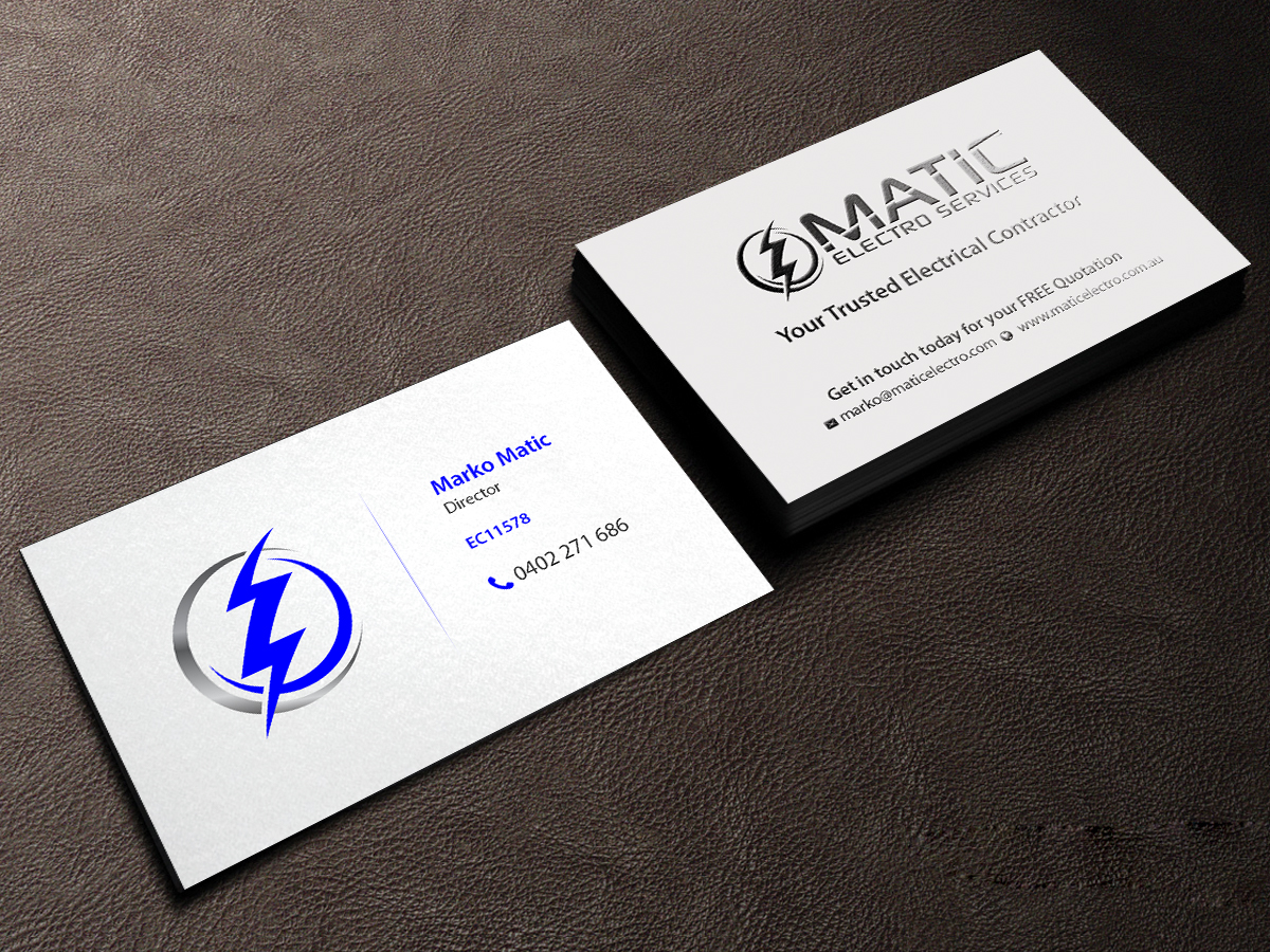 Diseño de Tarjeta de Presentación por Creations Box 2015 para Matic Electro Services | Diseño #13909795