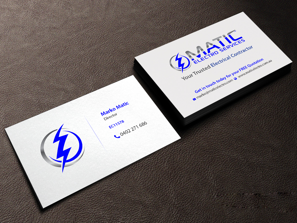 Design de Carte de Visite par Creations Box 2015 pour Matic Electro Services | Design #13909796