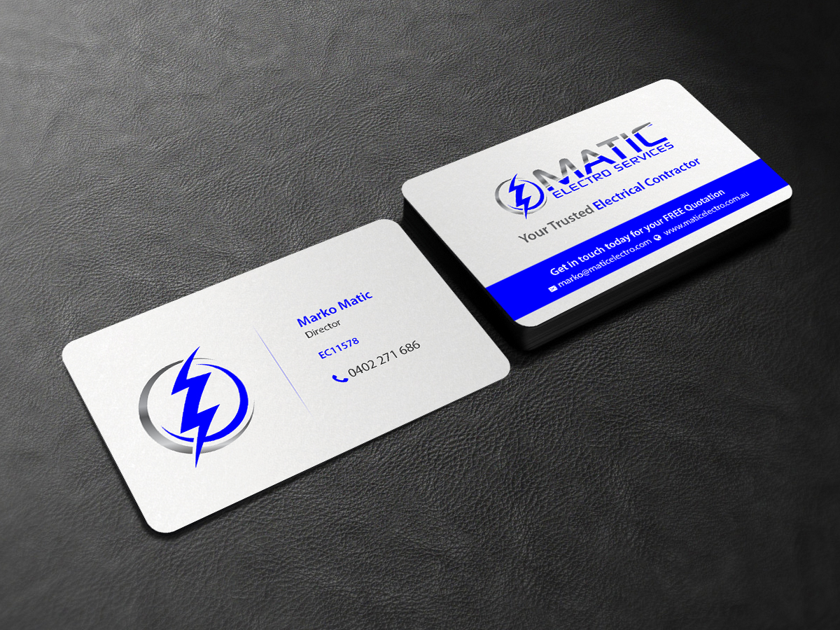 Diseño de Tarjeta de Presentación por Creations Box 2015 para Matic Electro Services | Diseño #13909803