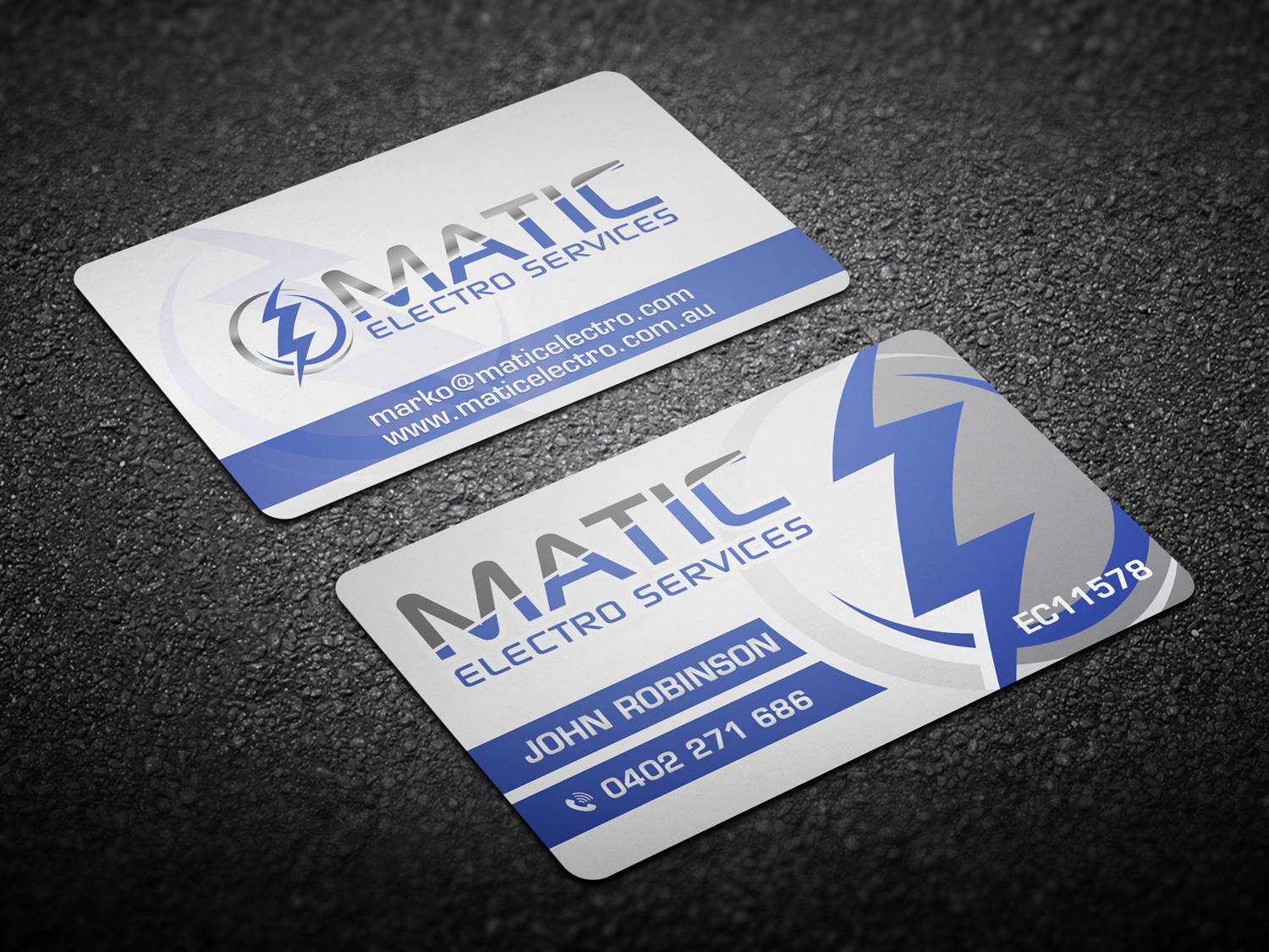 Business Card Design by OxonoArt for Matic Electro Services | Design #13934299
