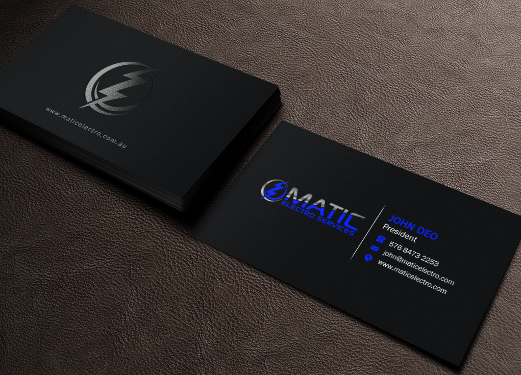 Visitenkarten-Design von Brand aid für Matic Electro Services | Design #13906634