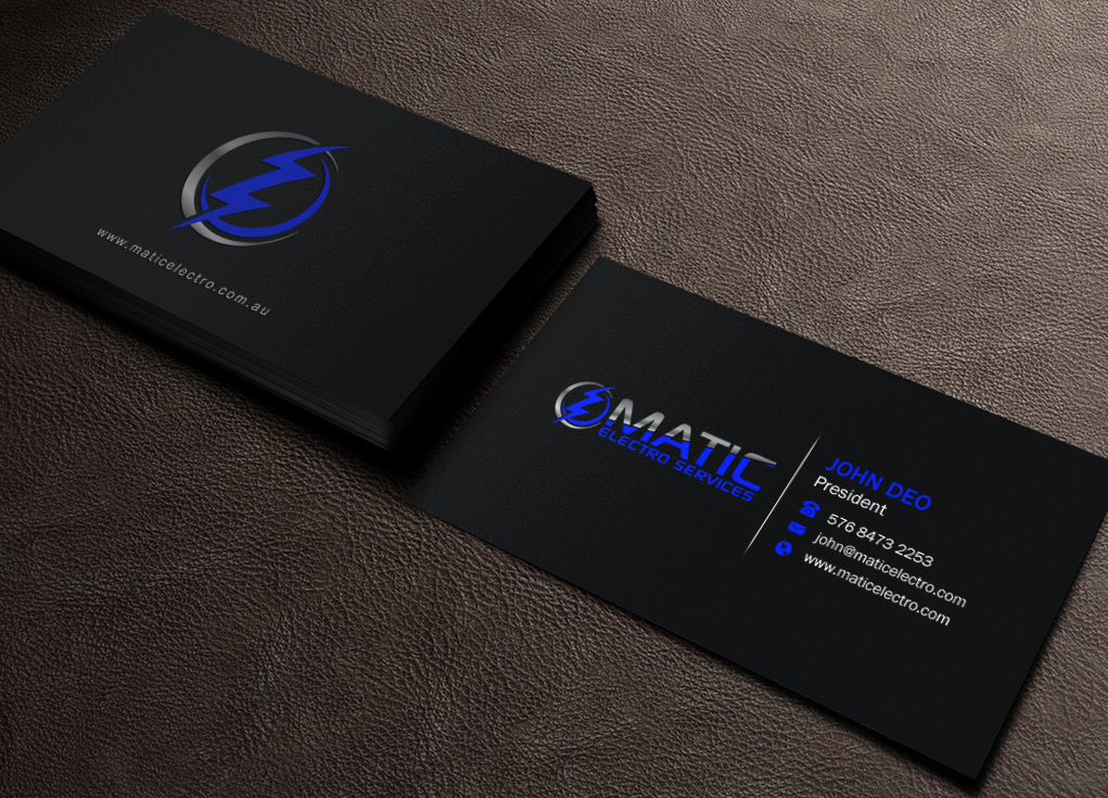 Visitenkarten-Design von Brand aid für Matic Electro Services | Design #13906635