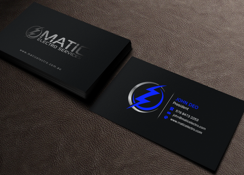 Business Card Design by Brand aid for Matic Electro Services | Design #13906658