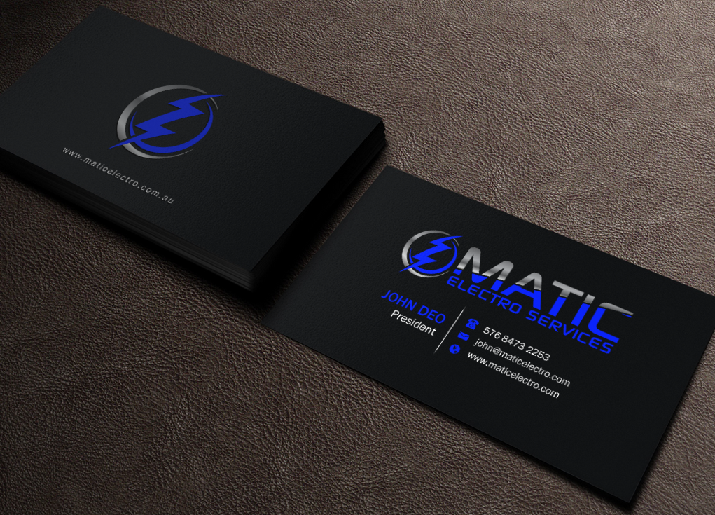 Business Card Design by Brand aid for Matic Electro Services | Design #13906659