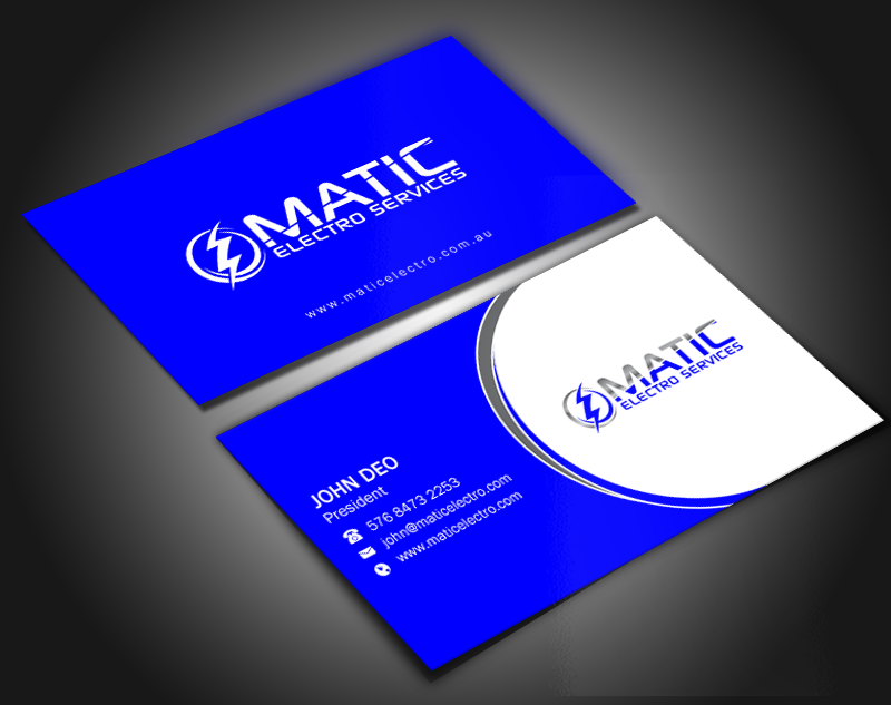 Business Card Design by Brand aid for Matic Electro Services | Design #13906681