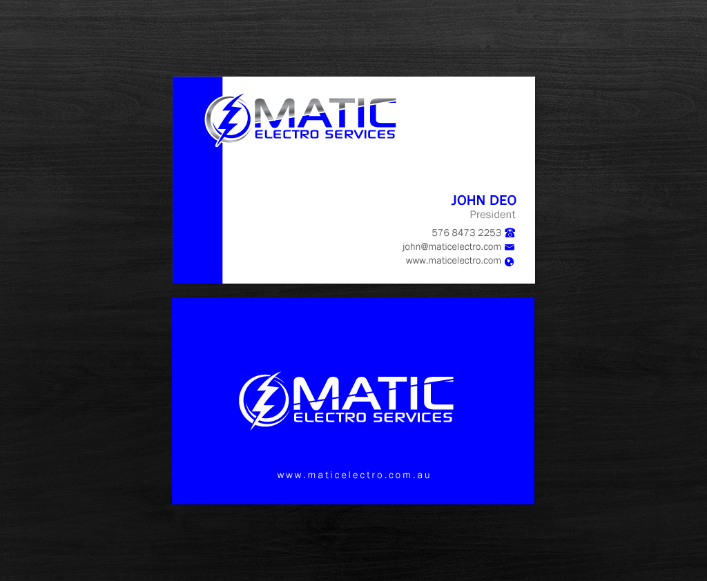 Business Card Design by Brand aid for Matic Electro Services | Design #13906683