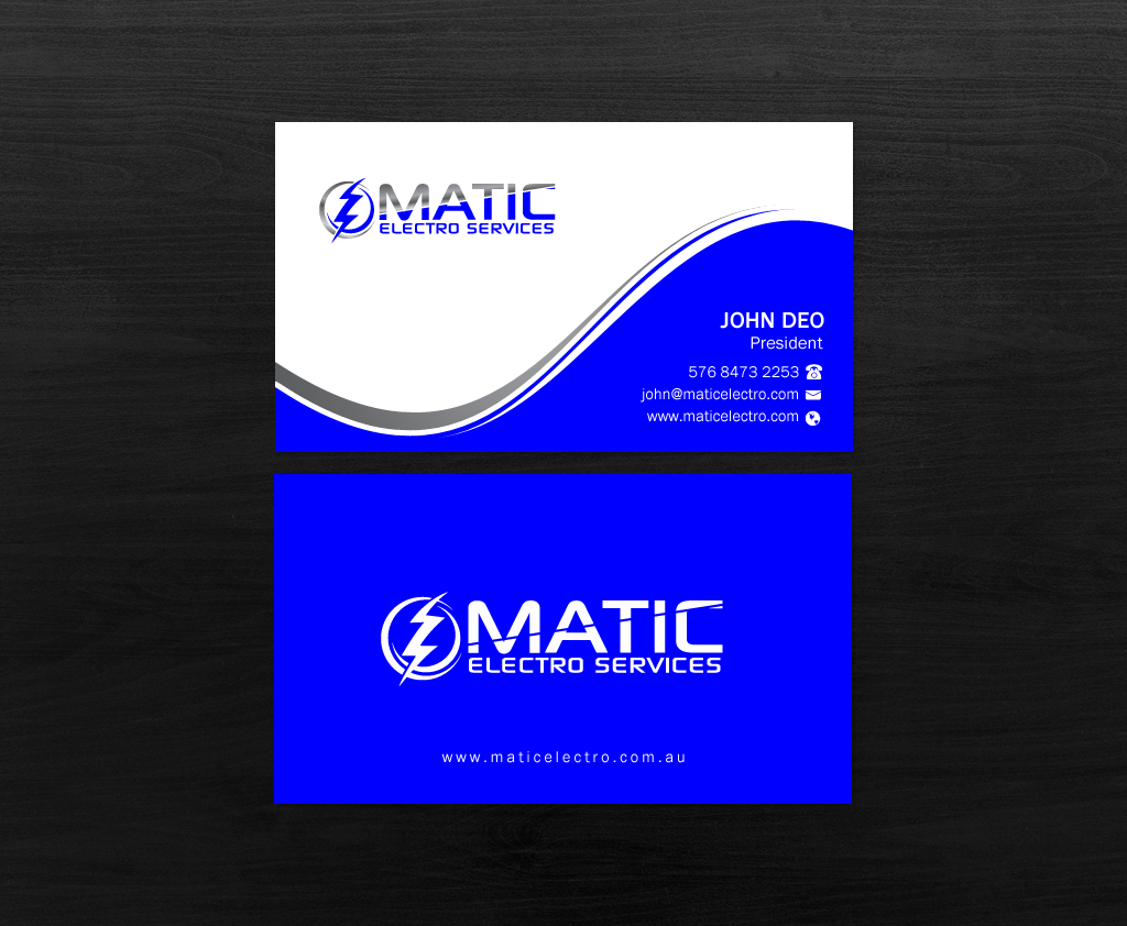Business Card Design by Brand aid for Matic Electro Services | Design #13906686