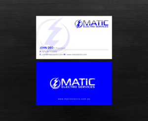 Diseño de Tarjeta de Presentación por Brand aid para Matic Electro Services | Diseño: #13906692