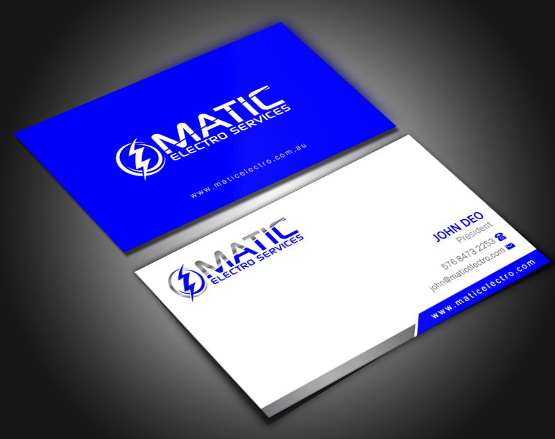 Visitenkarten-Design von Brand aid für Matic Electro Services | Design #13906698