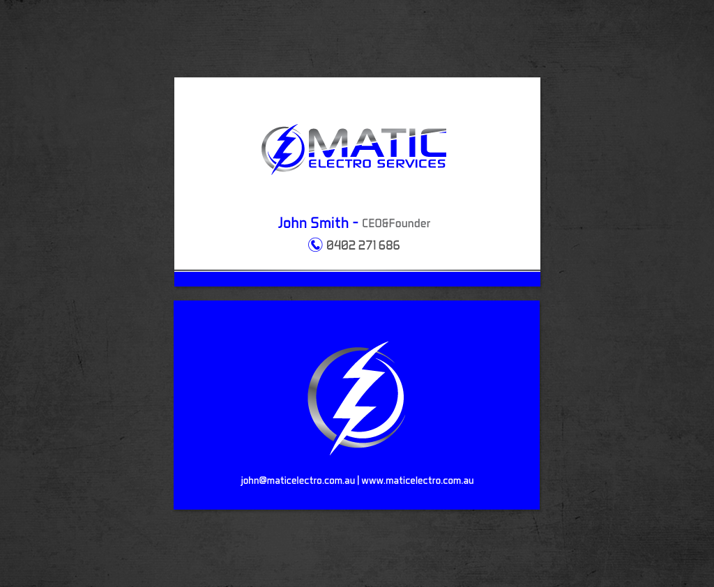 Business Card Design by chandrayaan.creative for Matic Electro Services | Design #13907429