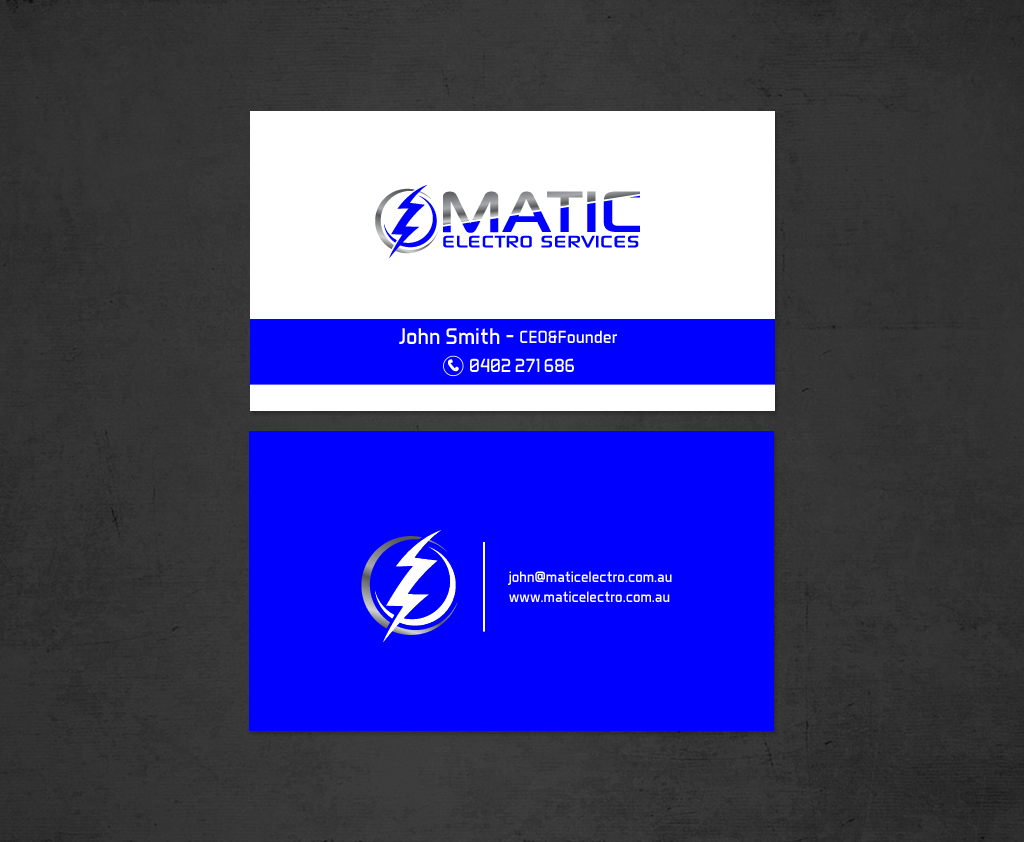 Visitenkarten-Design von chandrayaan.creative für Matic Electro Services | Design #13907453