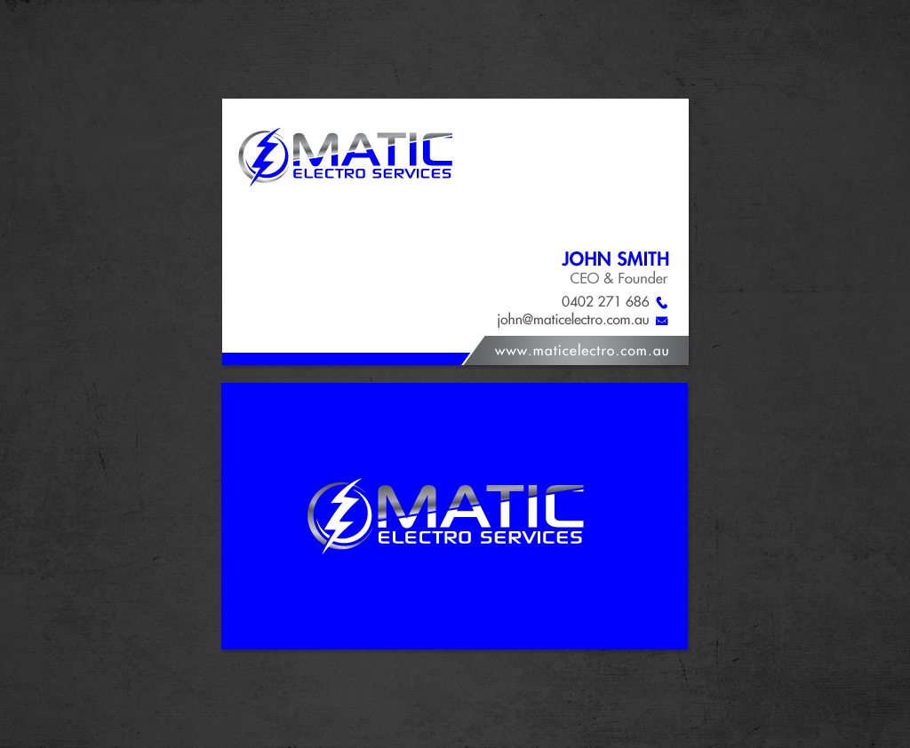 Business Card Design by chandrayaan.creative for Matic Electro Services | Design #13907454