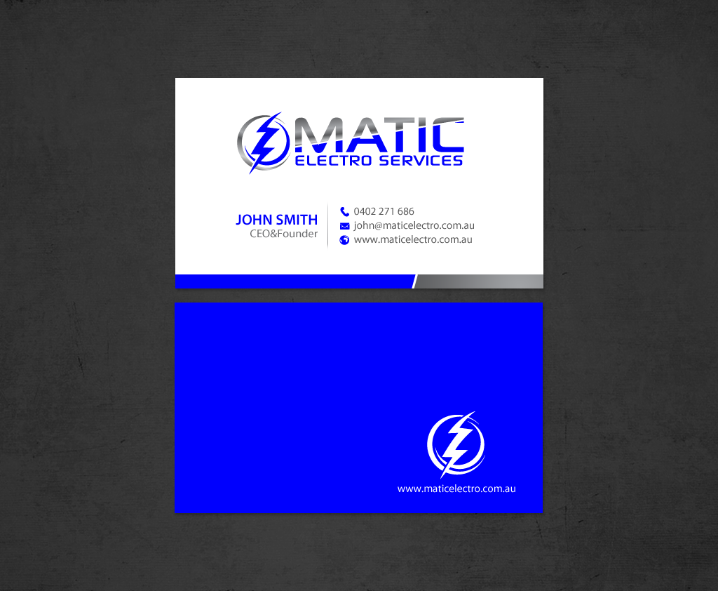 Business Card Design by chandrayaan.creative for Matic Electro Services | Design #13907456