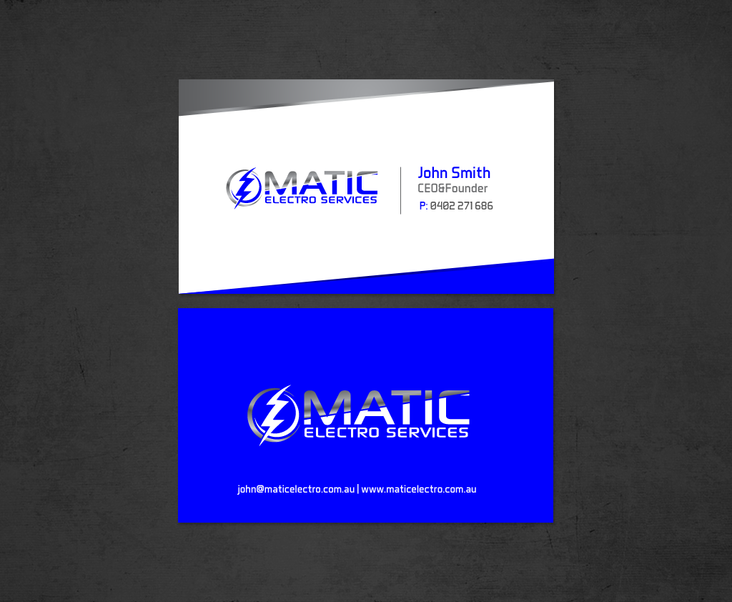 Business Card Design by chandrayaan.creative for Matic Electro Services | Design #13907491